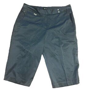 Swing Bette Court Golf Capri Pants Womens 14 Gray Tanya Fit Performance Active